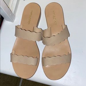 Nude Wavy Sandals- Size 8